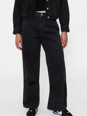 GAP Women’s Plus High Rise Wide Leg, Jeans, size 20W/35, Black Denim, NWT
